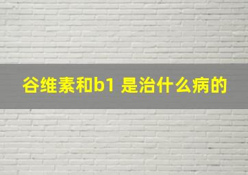 谷维素和b1 是治什么病的